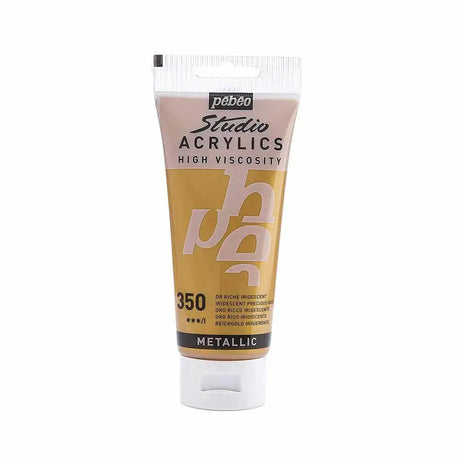 Pebeo High Viscosity Studio Acrylics Iridescent 100ml (Loose) Pebeo