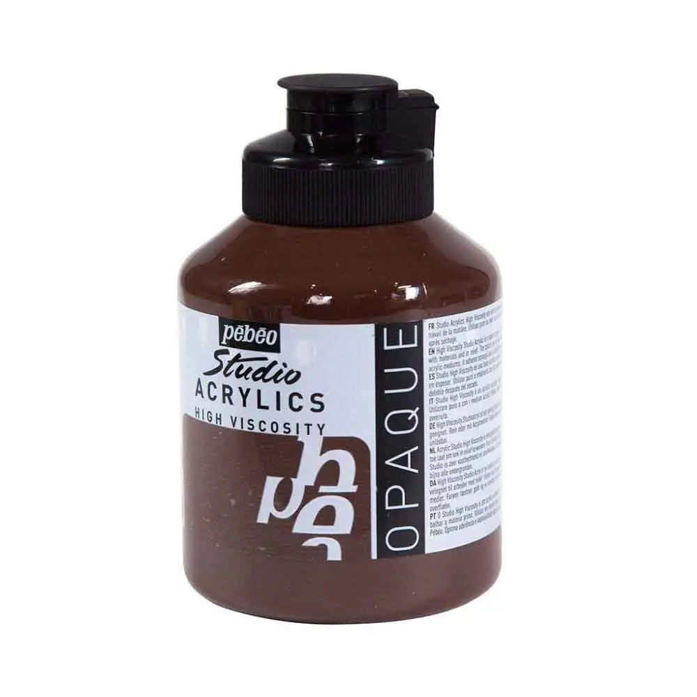 Pebeo Studio Iridescent Acrylic Paints / Colours High Viscosity 500ml (Loose) Pebeo