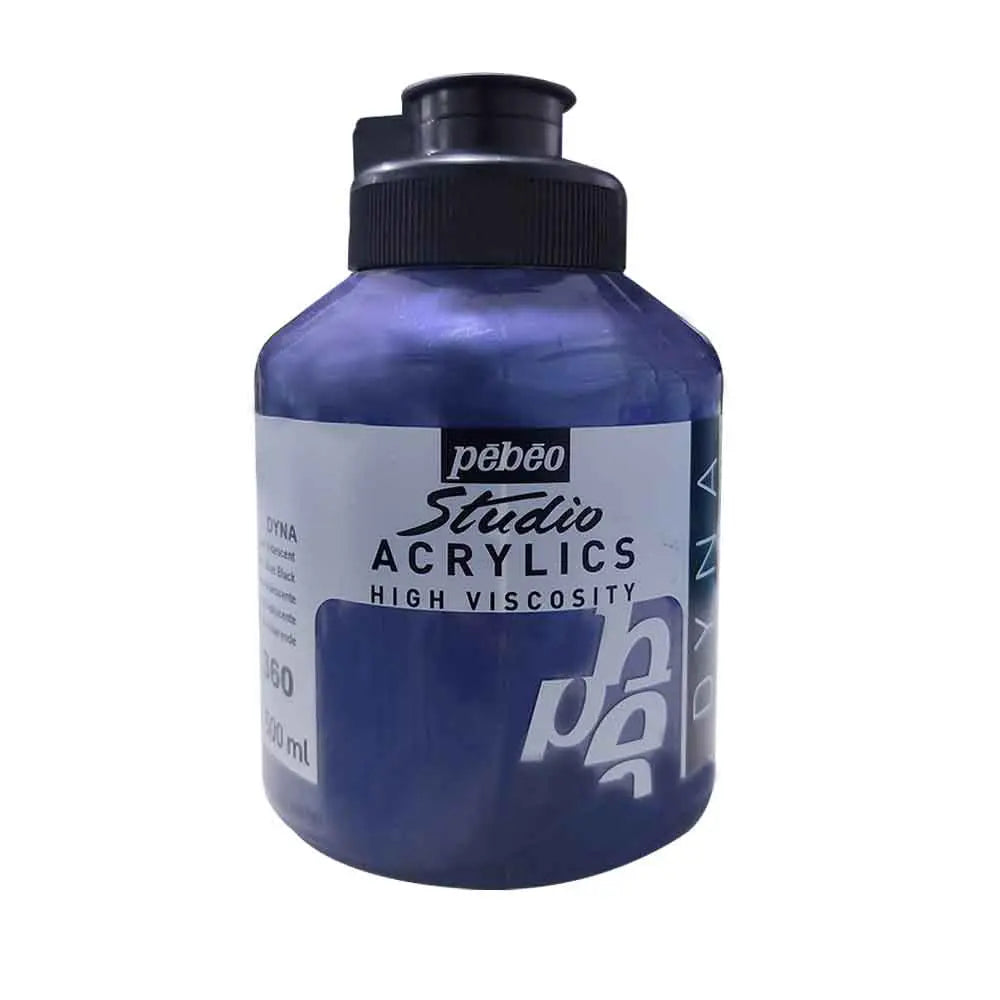Pebeo Studio Iridescent Acrylic Paints / Colours High Viscosity 500ml (Loose) Pebeo