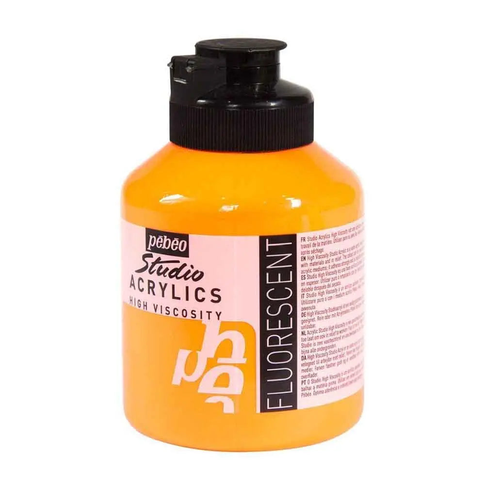 Pebeo Studio Iridescent Acrylic Paints / Colours High Viscosity 500ml (Loose) Pebeo