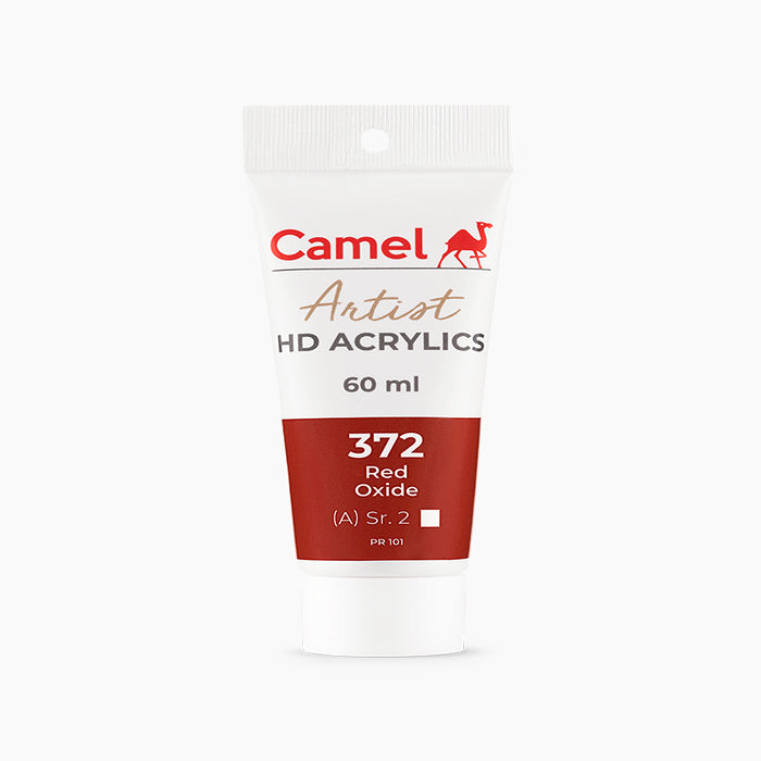 60ml tube of Camel HD Acrylic paint in Red Oxide Color.