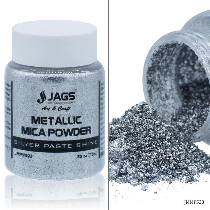 METALLIC MICA POWDER SILVER PASTE SHINE 15GM