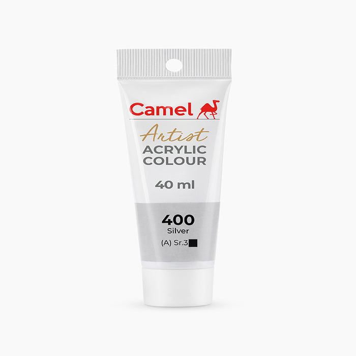 Camel Artist  Acrylic Colour - 40ml - Silver.