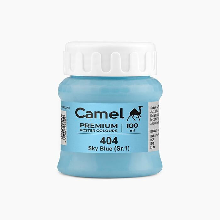 Camel premium poster color in a shade of Sky Blue 100ml.