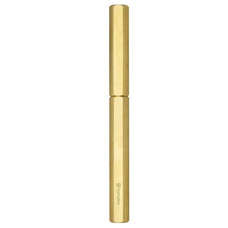 Ystudio | Fountain Pen | Brass Hexogon | Classic Revolve | Brass Body | Medium Nib YSTUDIO