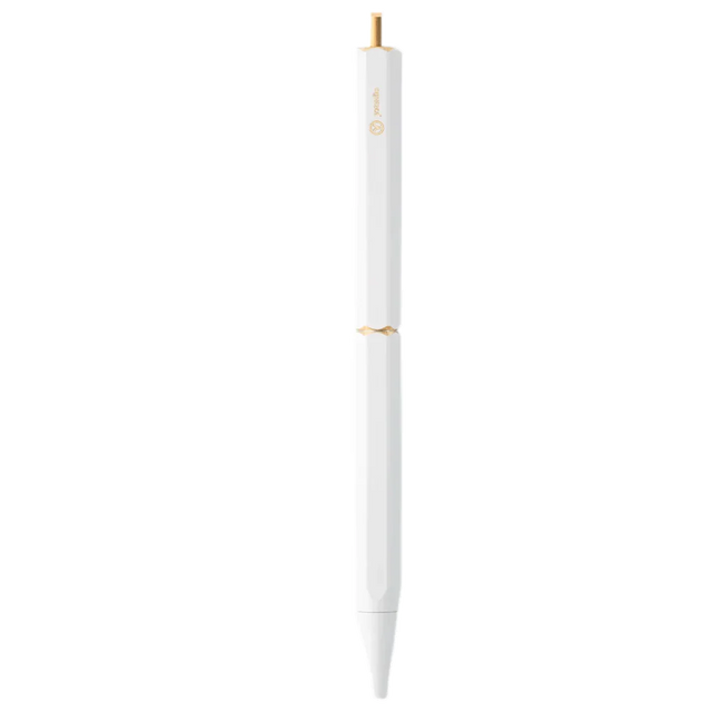 Ystudio | Ballpoint Pen | Classic Revolve | Portable Brassing | White YSTUDIO