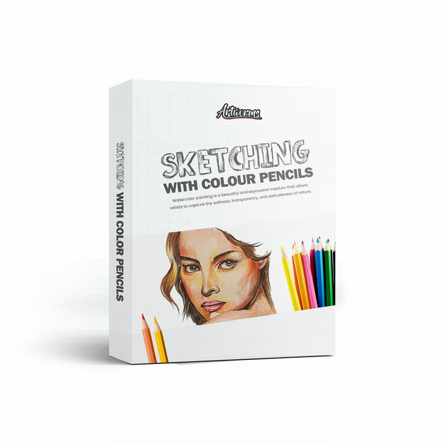 Artworms Sketching With Colour Pencils Kit - Complete Art Set for Beginners Artworms