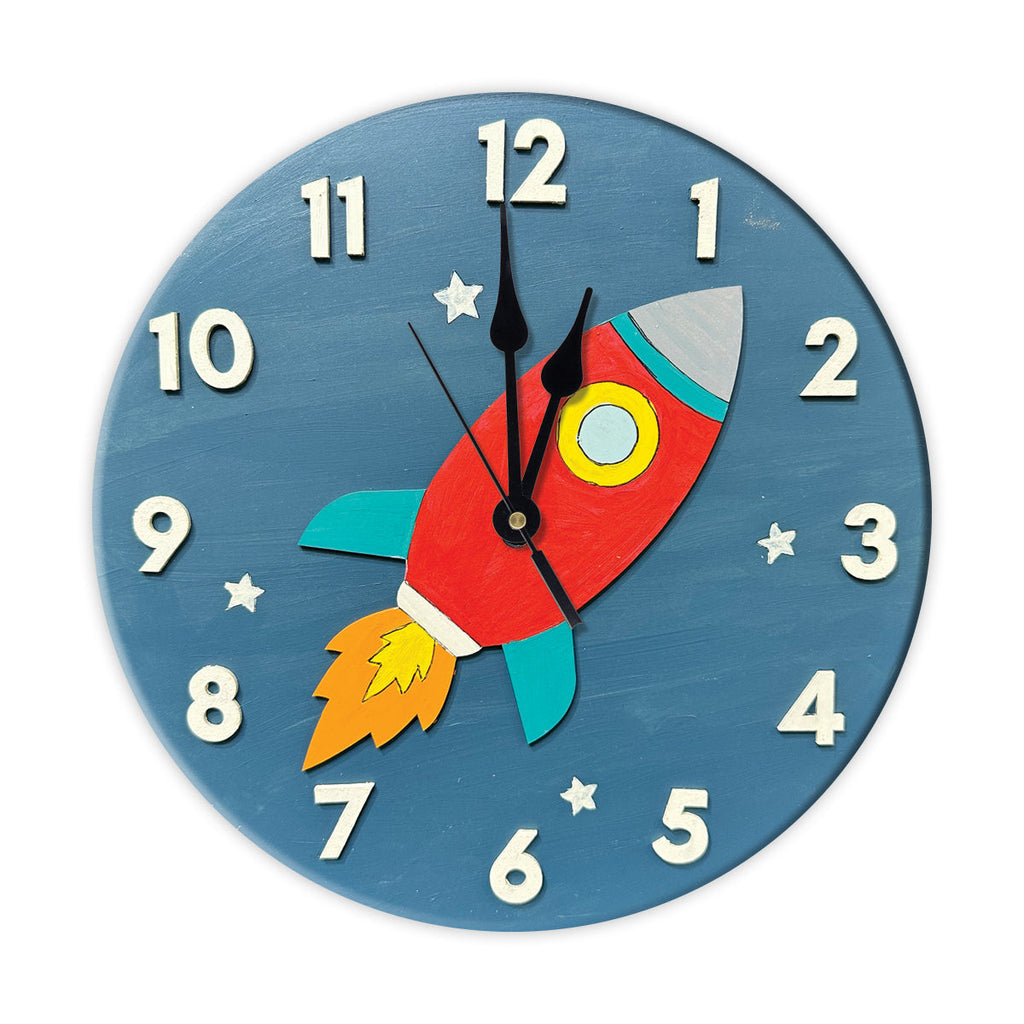 iCraft DIY Clock Kit - Spaceship Theme Decor Craft for Kids iCraft