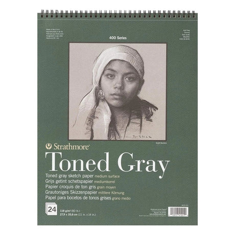 Strathmore 400 Series Toned Gray - Cool Grey Smooth 118 Gsm Paper Strathmore