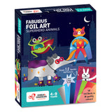 Chalk And Chuckles Fabulous Foil Art Kit - Superhero Animals for Kids Canvazo