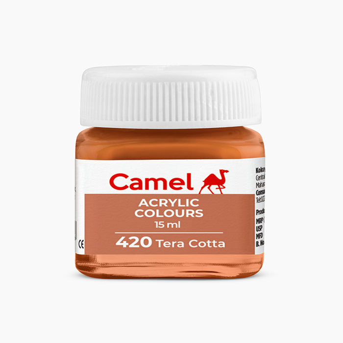 Camel acrylic colors 15ml tube in Tera Cotta Shade.