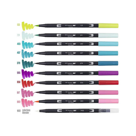 Tombow Dual Brush Pens Colour  Set - Tropical Palette Tombow