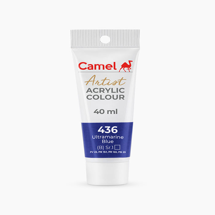 Camel Artist  Acrylic Colour - 40ml - Ultramarine Blue.