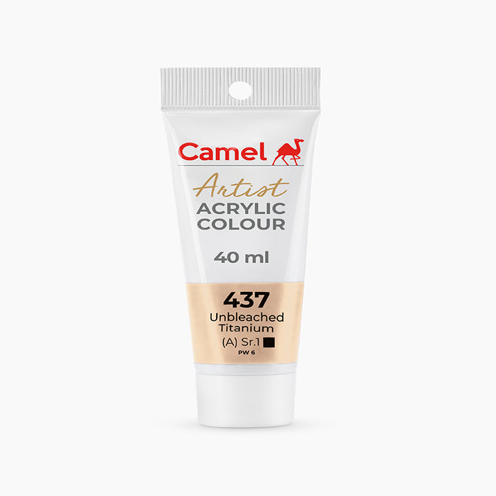 Camel Artist  Acrylic Colour - 40ml - Unbleached Titanium.