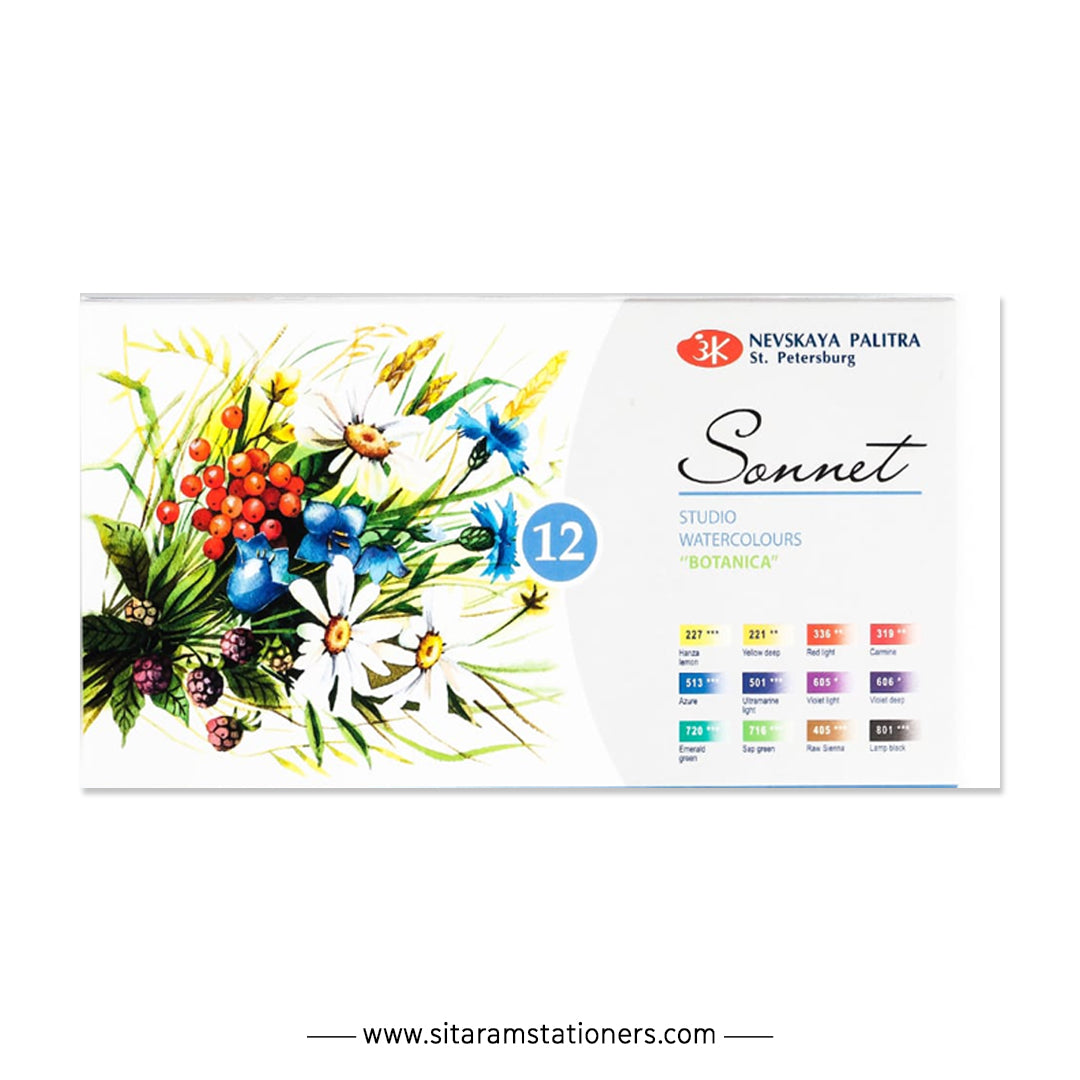 Sonnet Thematic Watercolour Paint Set 12 Botanica Plein Air