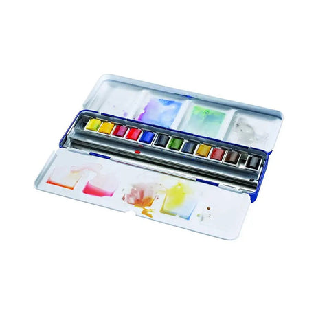 Winsor & Newton Cotman Water Colours Blue Box - 12 Half Pans Winsor & Newton