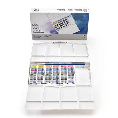 Winsor & Newton Cotman Water Colours Travel Set - 25 Half Pans Winsor & Newton
