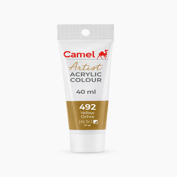 Camel Artist  Acrylic Colour - 40ml - Yellow Ochre.