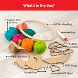 Chalk And Chuckles DIY Yarn Birds Hanging Craft Kit for Kids and Adults Canvazo