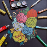 Art Essentials Black Watercolour Paper - 320gsm Spiral Pad, 12 Sheets
