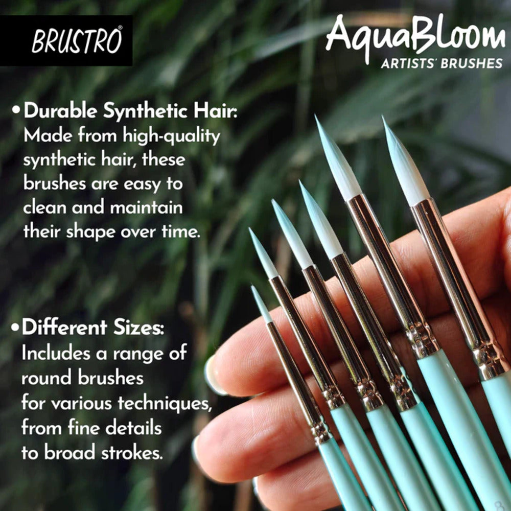 Brustro Aquabloom Artists Paint Brush Set Of 6