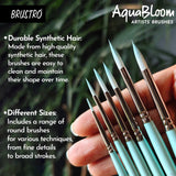 Brustro Aquabloom Artists Paint Brush Set Of 6