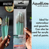Brustro Aquabloom Artists Paint Brush Set Of 6