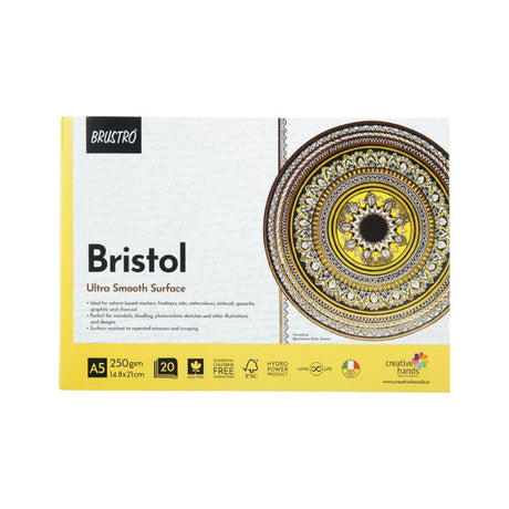 Brustro Bristol Paper Pad - Ultra Smooth - Glued - 250 GSM