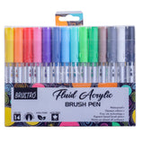 Brustro Fluid Acrylic Brush Pen Set Of 14