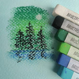 Brustro Soft Pastels Used for Blending and Shading on Artwork