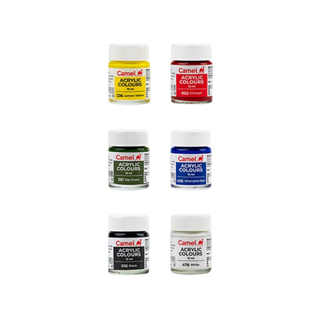 Camel Acrylic Colours Set - Ultra, Pearl, Metallic & Pastels