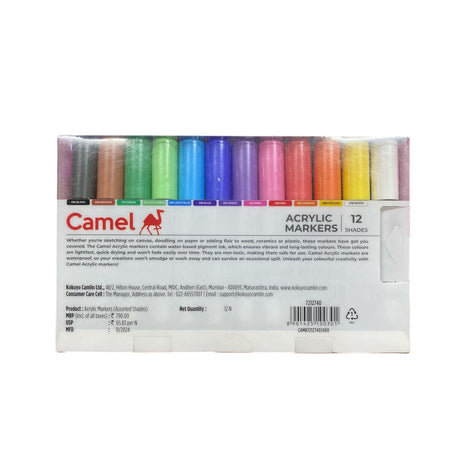 Camel Acrylic Markers Set Of 12 Shades