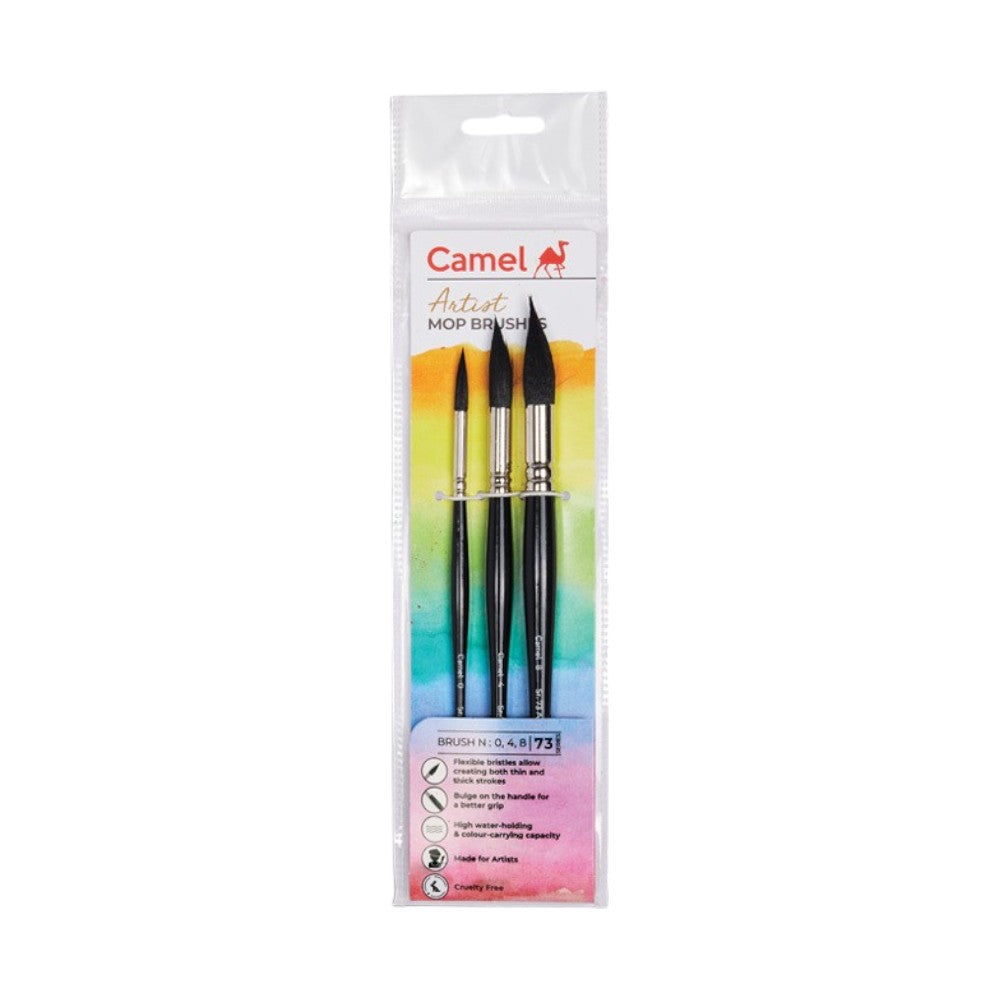 Camel Artist Mop Brush 73 Series Set - Pack of 3 or 5