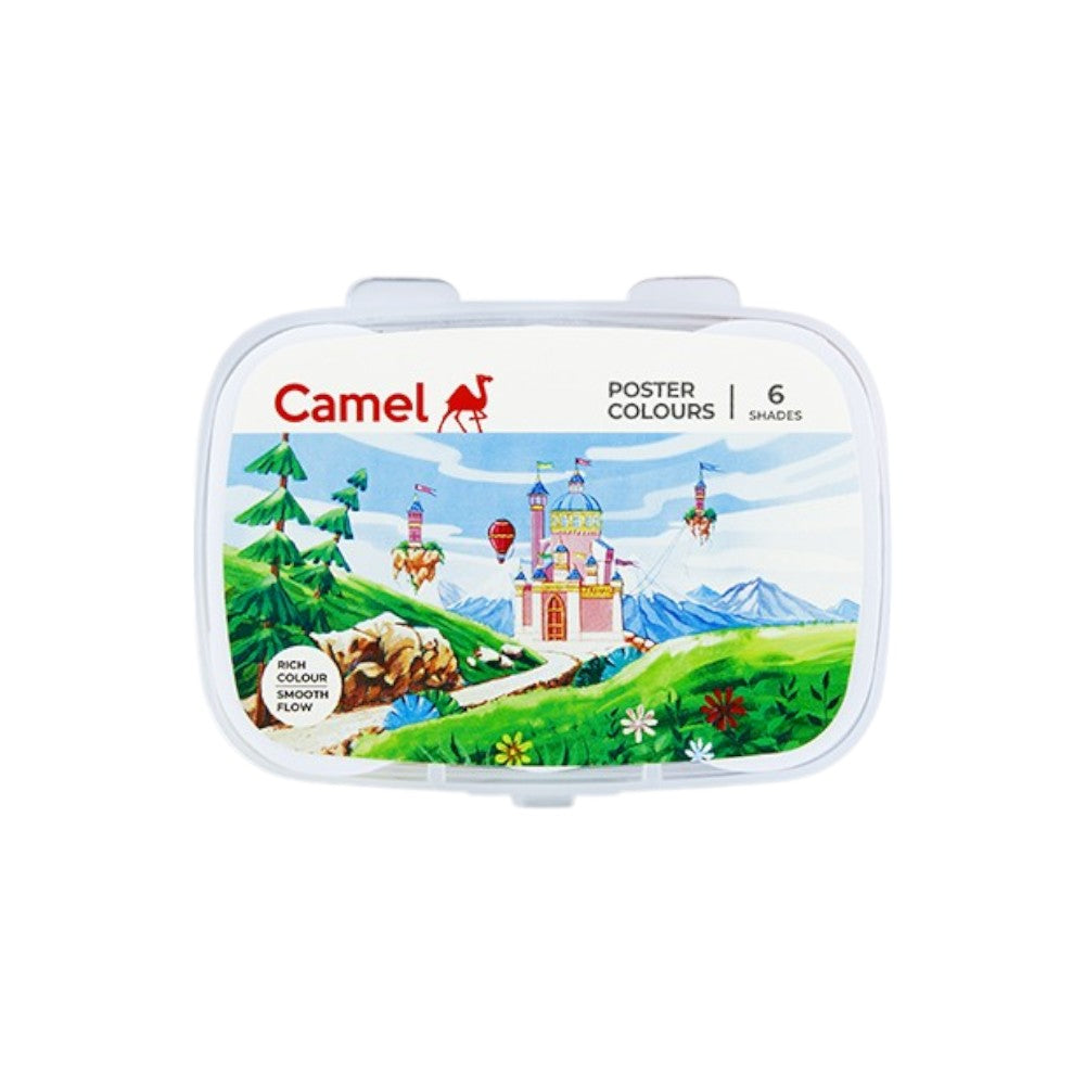 Camel Poster Colour Set of 6 with Free Mixing Palette Camel