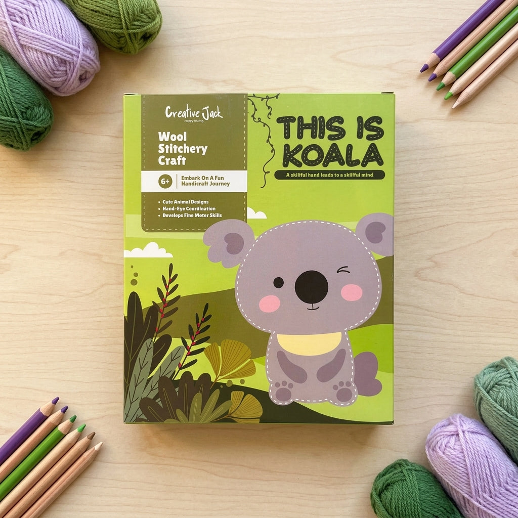 Creative Jack This is Koala Wool Stitchery DIY Kit