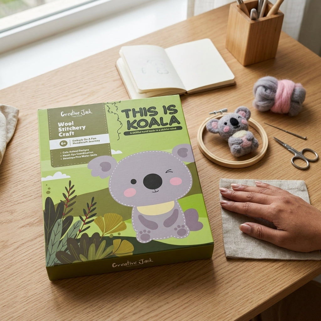 Creative Jack This is Koala Wool Stitchery DIY Kit