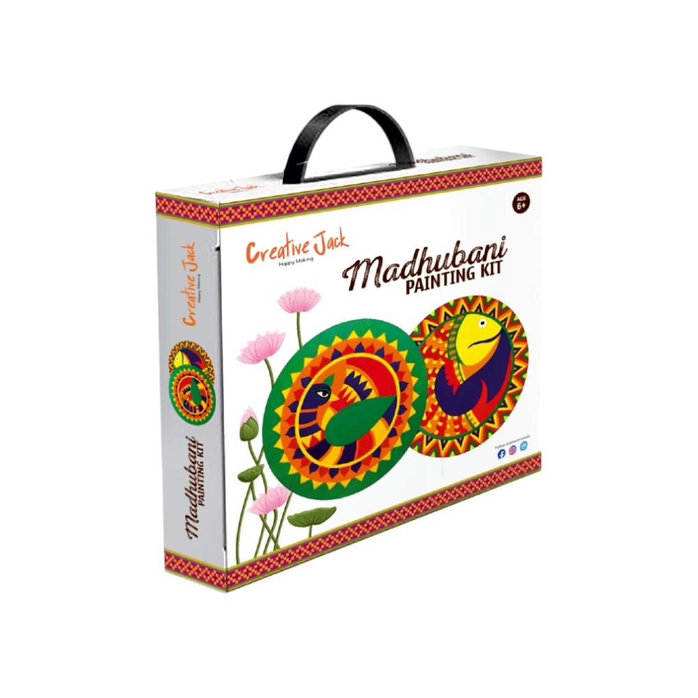 Creative Jack Madhubani Painting Kit for Kids Age 6 Plus - DIY Art Set