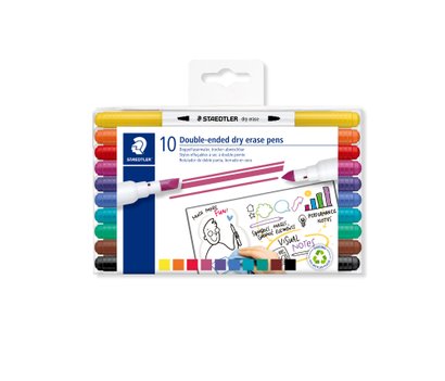 STAEDTLER 10 Double-Ended Dry Erase Markers