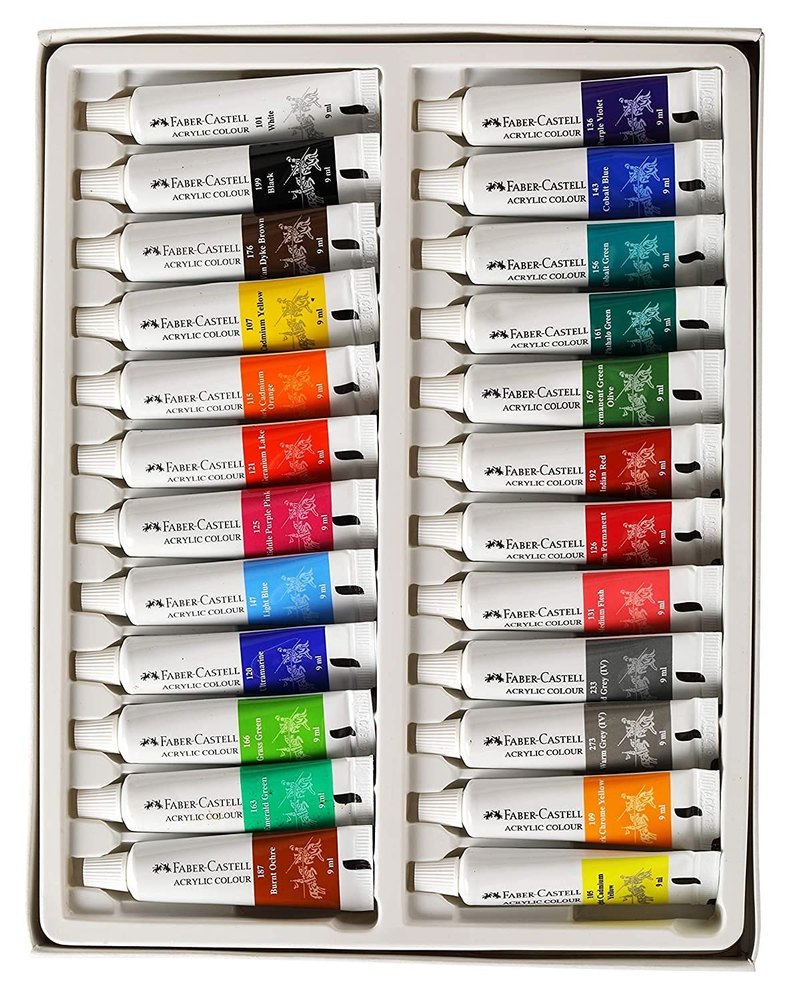 Faber Castell Acrylic Colour Set Pack of 24 x 9ml