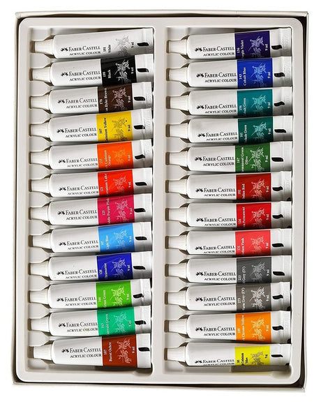 Faber Castell Acrylic Colour Set Pack of 24 x 9ml
