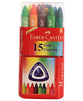 Faber Castell Triangular Wax Crayons Pack of 15 Shades