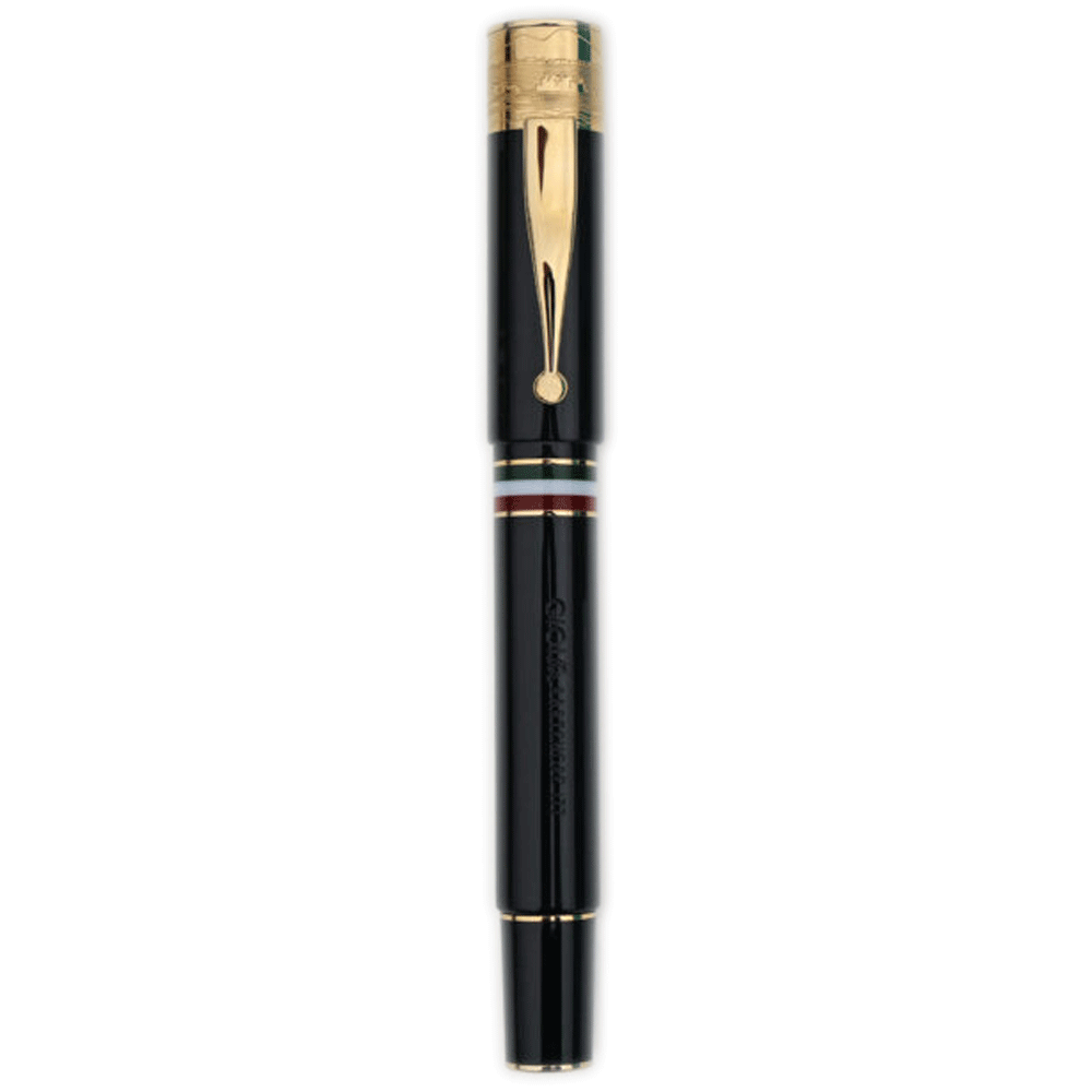 Gioia | Fountain Pen & Rollerball Pen | Partenope | Black | Gold Trims Gioia