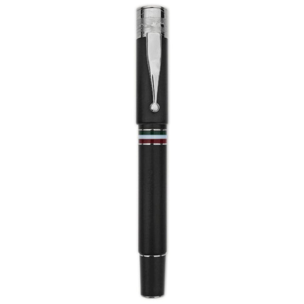 Gioia | Fountain Pen & Rollerball Pen | Partenope | Black | Ruthenium Trims Gioia