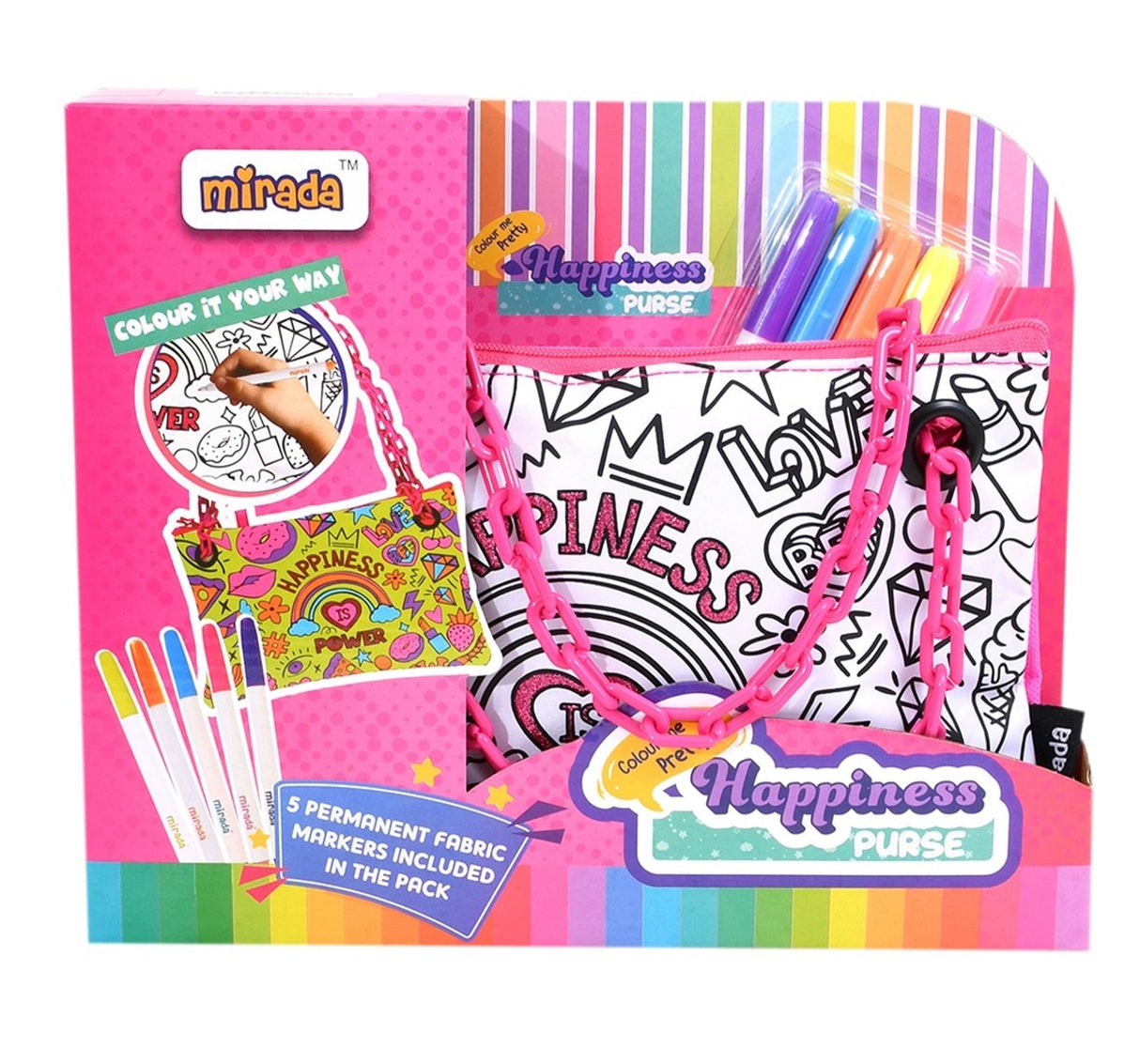 Mirada Colour Your Own Happiness Purse DIY Craft Kit
