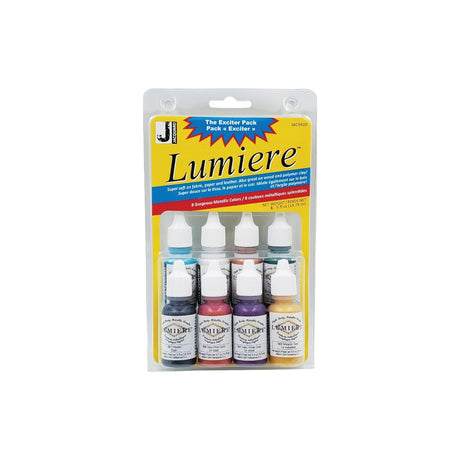 Jacquard Lumiere Mini Exciter Pack  Metallic Paint Set of 8  Front View