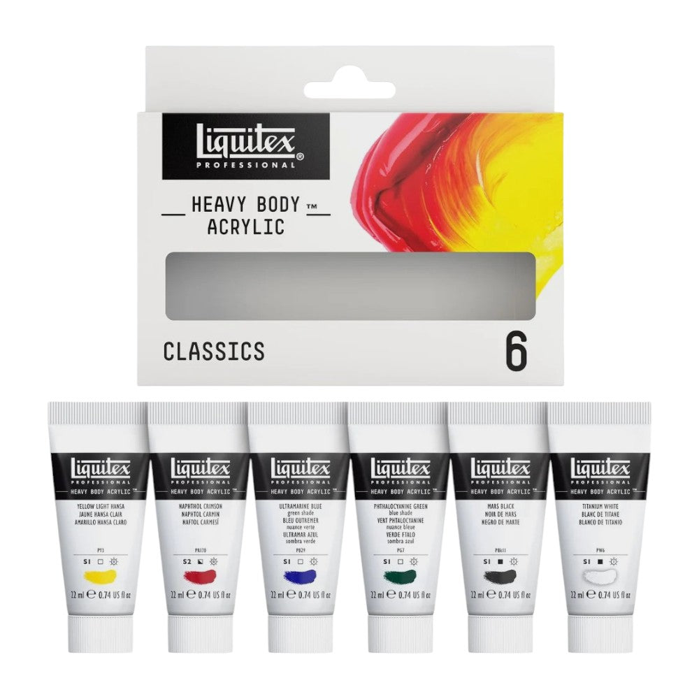 Liquitex Heavy Body Acrylic Set 22ml - Classic Shades Front View