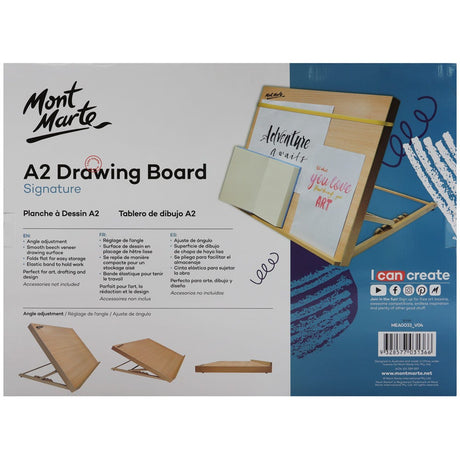 Mont Marte A2 Drawing Board Signature 65×48.2cm Beech Wood