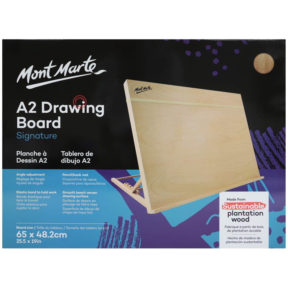 Mont Marte A2 Drawing Board Signature 65×48.2cm Beech Wood