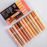 Mont Marte Acrylic Paint Pens - Broad Tip - 12pc Portrait Shades - Open View