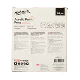 Mont Marte Acrylic Paint Pens - Broad Tip - 48pc Opaque - Back View